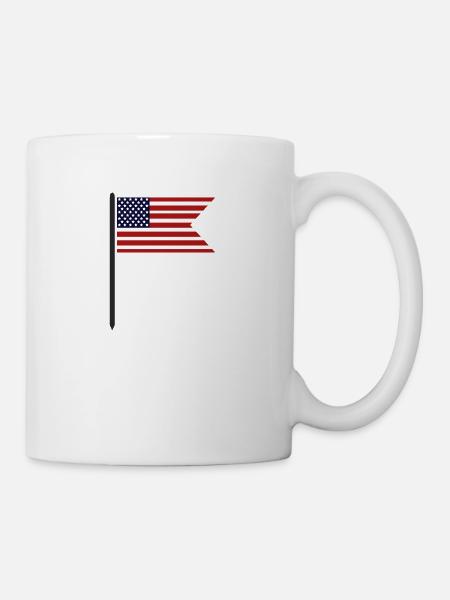 Etats-Unis flag - Mug blanc - blanc