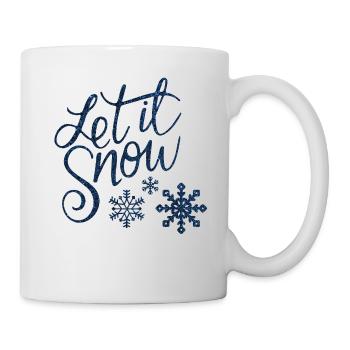 Let it snow Christmas New shape fane vintage design - Mug - white - Right