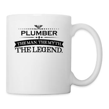 Mann mythos legende geschenk PLUMBER - Mug blanc - blanc - Droite