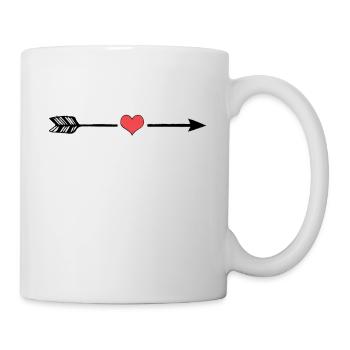 coeur flèche - Mug blanc - blanc - Droite