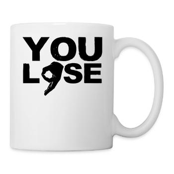 You Lose Reingeschaut Bongo Loch Kreis Spiel prank - Tasse - Weiß - Rechts
