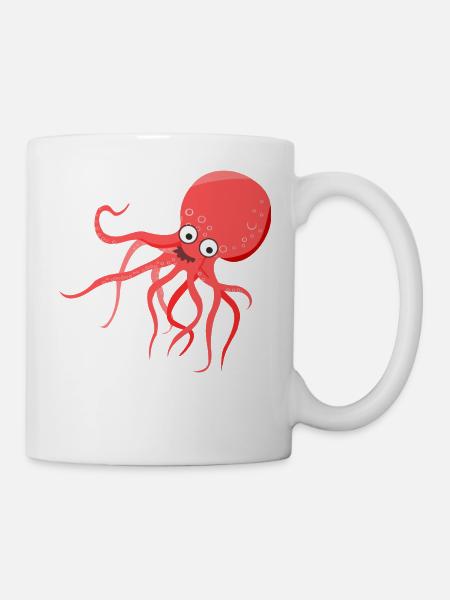 tintenfisch giant octopus krake kalmar sepien fish - Tasse - Weiß