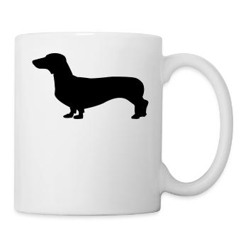 Hund - Dackel - Tasse - Weiß - Rechts