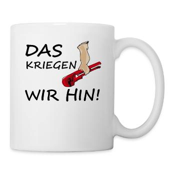 Das kriegen wir hin! black - Tasse - Weiß - Rechts