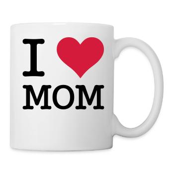 I love Mom - Tasse - Weiß - Rechts