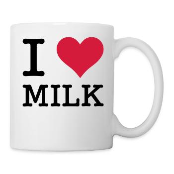 I Love Milk - Tasse - Weiß - Rechts