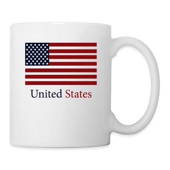 Flagge der Vereinigten Staaten - Tasse - Weiß - Rechts