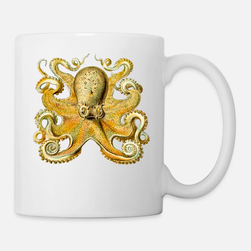 poulpe géant calmar, poulpe, calmar, poissons seiche - Mug blanc - blanc