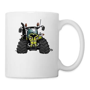 0300 light green tractor - Mug - white - Right