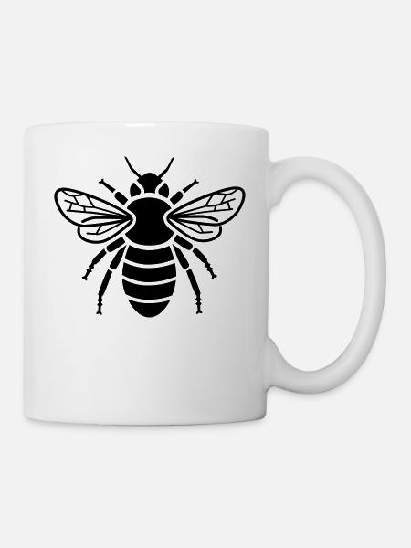 Biene - Insekt - Tasse - Weiß