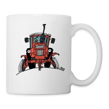 512 Alter roter Traktor - Tasse - Weiß - Rechts