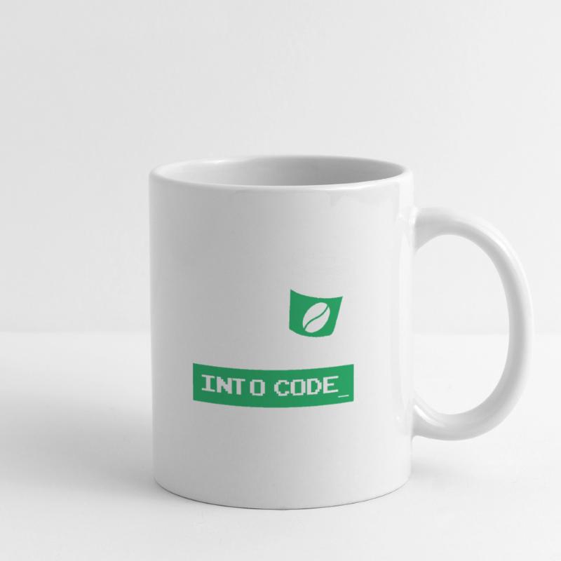 I turn coffee into code developer Mug blanc