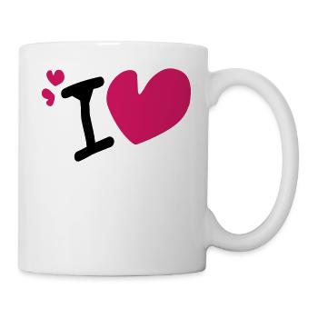 i_heart txt Herzen lieben Vektor-Kunst - Tasse - Weiß - Rechts