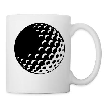 Golf - Golfball - Tasse - Weiß - Rechts