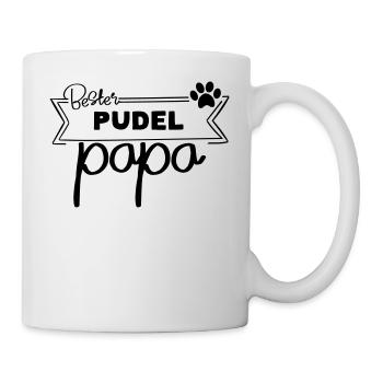 Bester Pudel Papa - Tasse - Weiß - Rechts