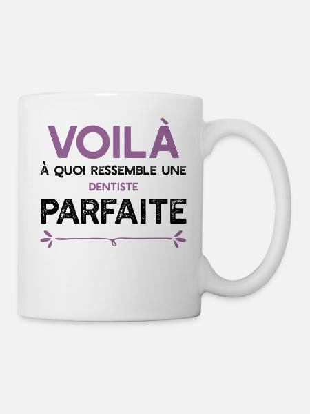 Une Dentiste parfaite cadeau - Mug blanc - blanc