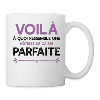 Une Hôtesse de caisse parfaite cadeau - Mug blanc - blanc - Droite