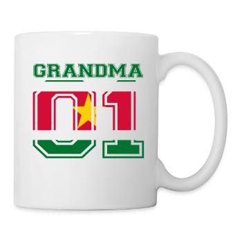 Oma 01 Grandma queen gift Suriname - Tasse - Weiß - Rechts