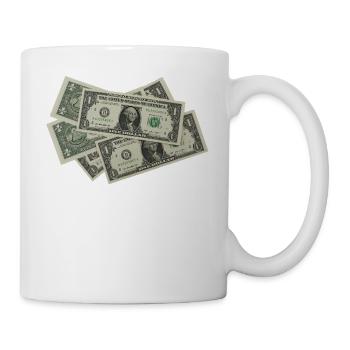 Dollar Scheine - Tasse - Weiß - Rechts