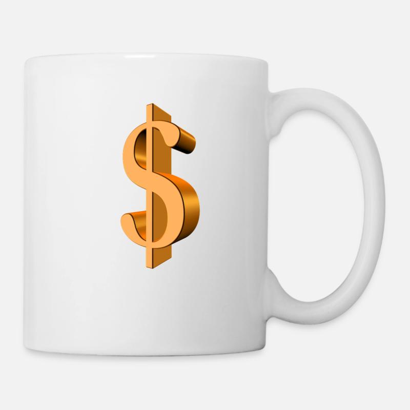 Dollar - Mug blanc - blanc