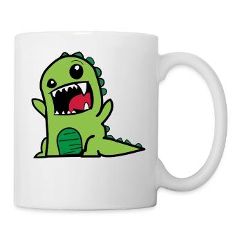 Dino Comic Cartoon - Mug - white - Right