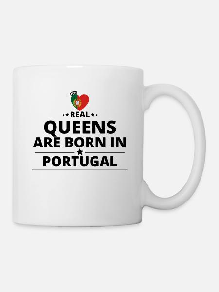 CADEAU QUEENS AMOUR DU PORTUGAL PORTUGAIS - Mug blanc - blanc
