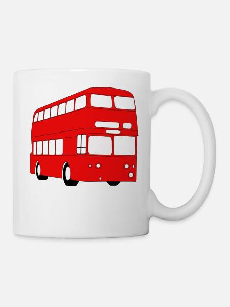 Double Decker Red Bus - Mug - white