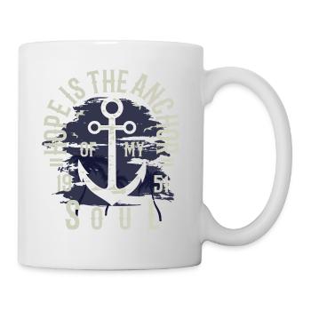 Hope Is The Anchor of my Life Hoffnung Anker Zitat - Tasse - Weiß - Rechts
