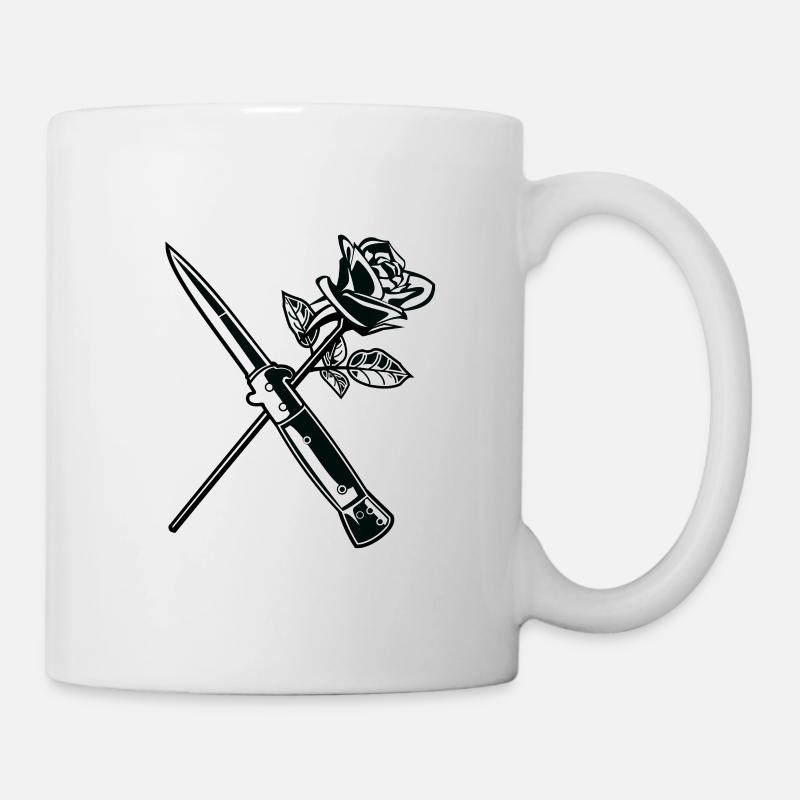 Falling In Reverse Amour Hass Rose Couteau Forever - Mug blanc - blanc