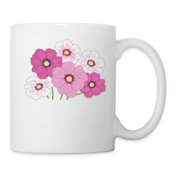 Blumen - Tasse - Weiß - Rechts
