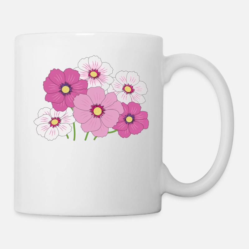 Blumen - Tasse - Weiß