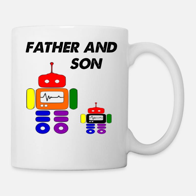 père et fils - Mug blanc - blanc