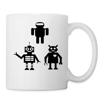 Roboter Android - Tasse - Weiß - Rechts