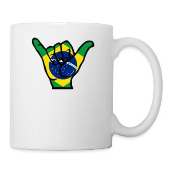 Hangloose, Brazilian Jiu-Jitsu, BJJ Shirt - Tasse - Weiß - Rechts