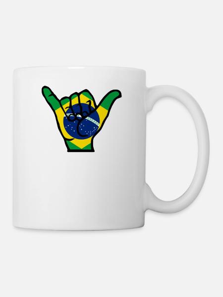 Hangloose, Brazilian Jiu-Jitsu, BJJ Shirt - Mug blanc - blanc