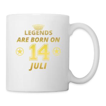légendes né le 14 Juillet, anniversaire - Mug blanc - blanc - Droite