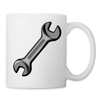 Werkzeugschlüssel / Tool - Tasse - Weiß - Rechts