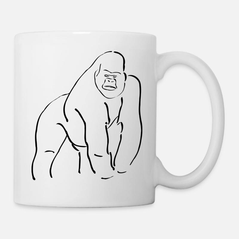 Gorilla - Tasse - Weiß