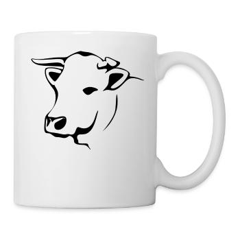 Kuh - Tasse - Weiß - Rechts