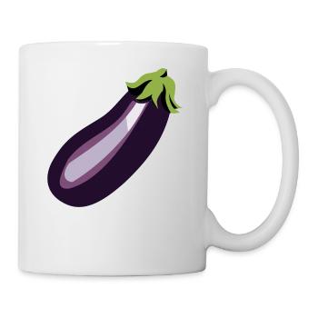 Aubergine - Mug blanc - blanc - Droite