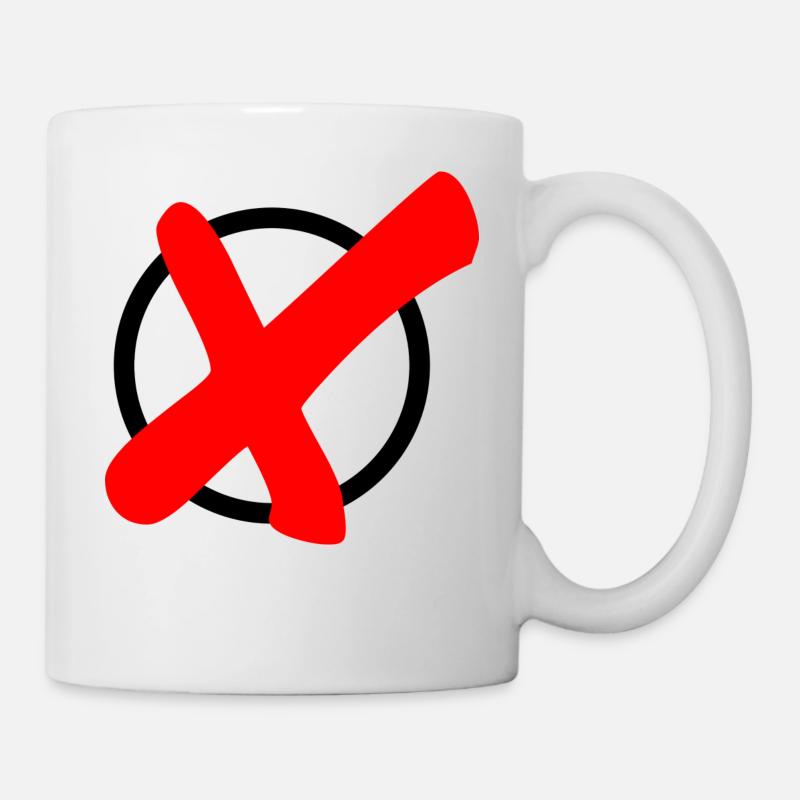 Kreuz Wahl - Tasse - Weiß