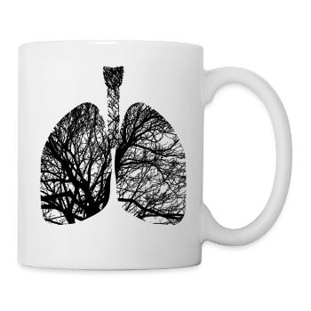 Lungen - Tasse - Weiß - Rechts