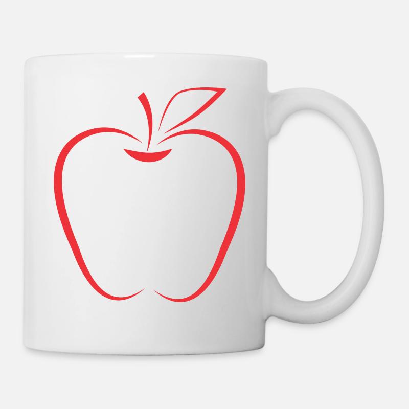 Apfel Outlines - Mug blanc - blanc