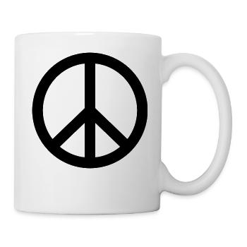 Peace-Zeichen - Tasse - Weiß - Rechts