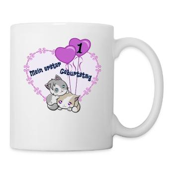 Mein erster Geburtstag für Mädchen Geschenk Idee - Tasse - Weiß - Rechts