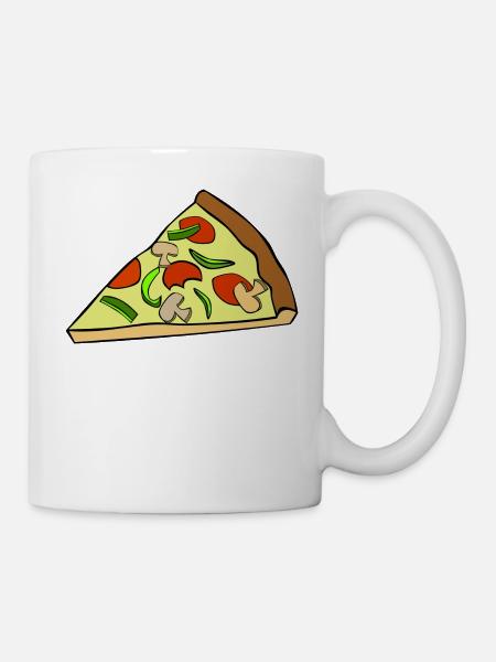 Pizza Pizzastück - Tasse - Weiß
