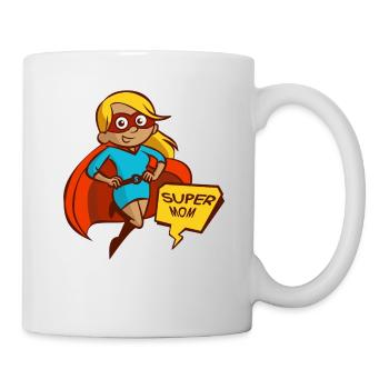 SUPER MAMAN - Mug blanc - blanc - Droite