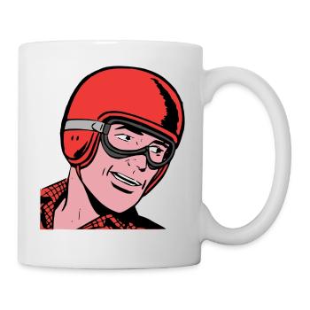 Vintage Treiber Comic - Tasse - Weiß - Rechts