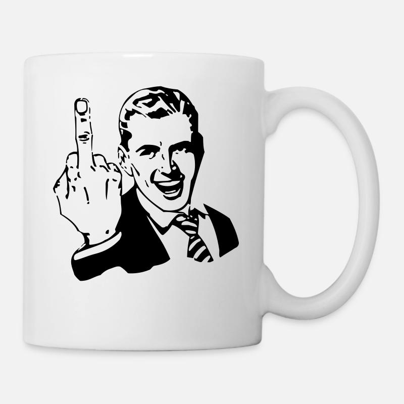 Mittelfinger - Tasse - Weiß