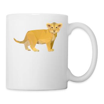 Löwen Baby Polygon - Tasse - Weiß - Rechts